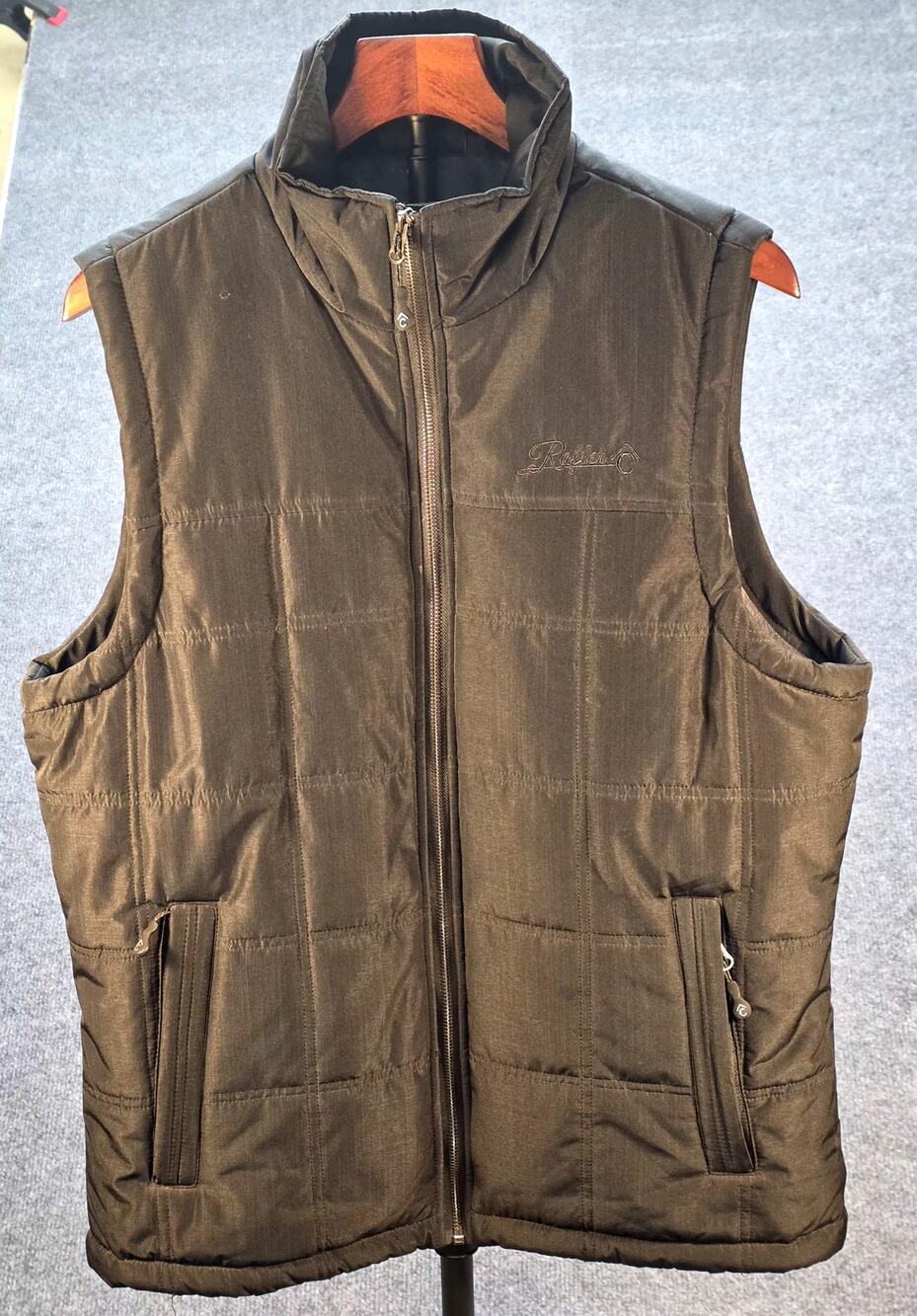 Rafter C Cowboy Collection Men's Insulated Quilted Vest Black Medium Ranch Wear